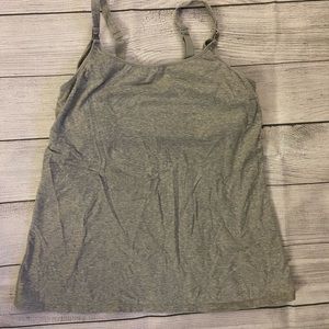 Nursing tank with clip straps